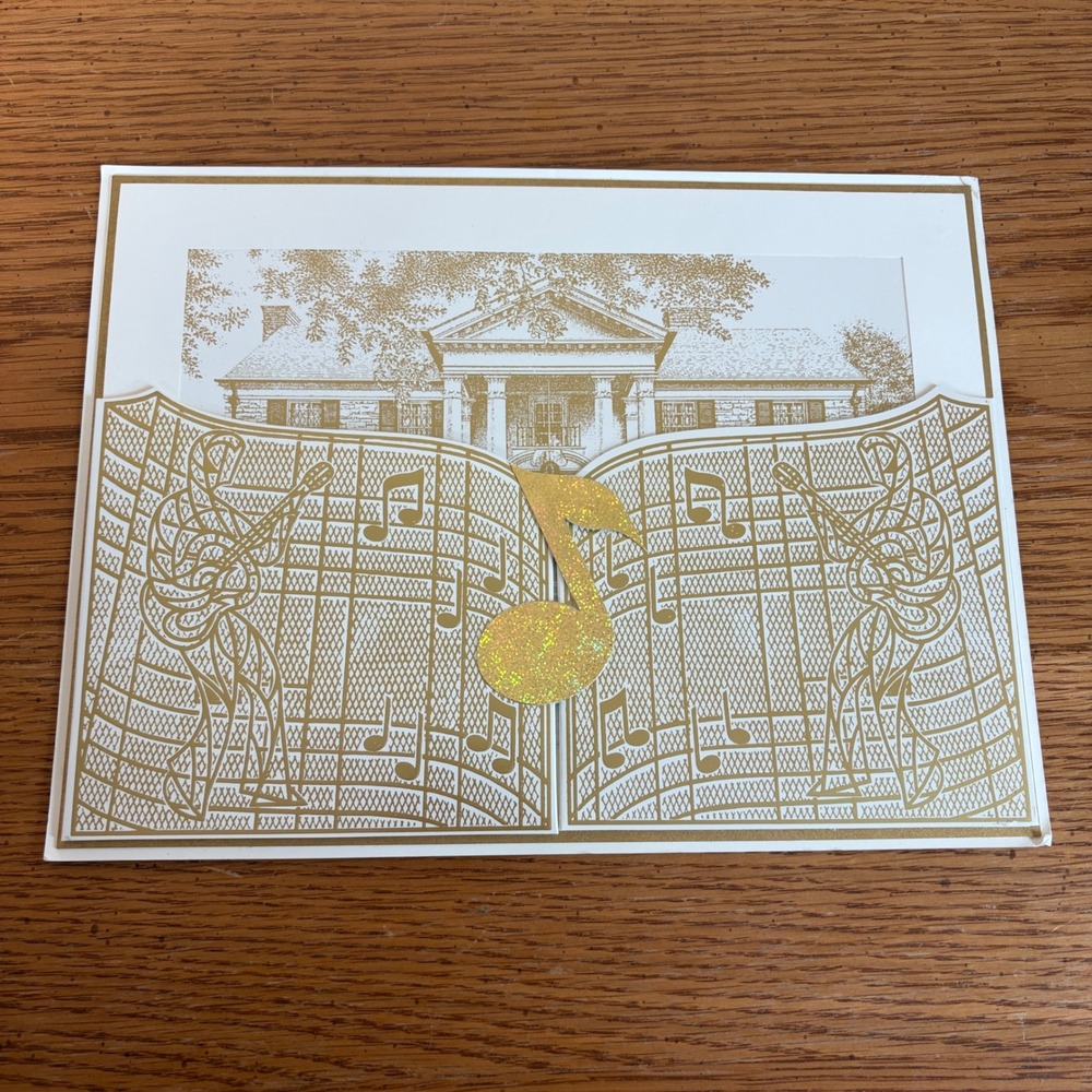 Arlene Segal Designs Graceland Elvis Presley Gold Foil Gatefold Card